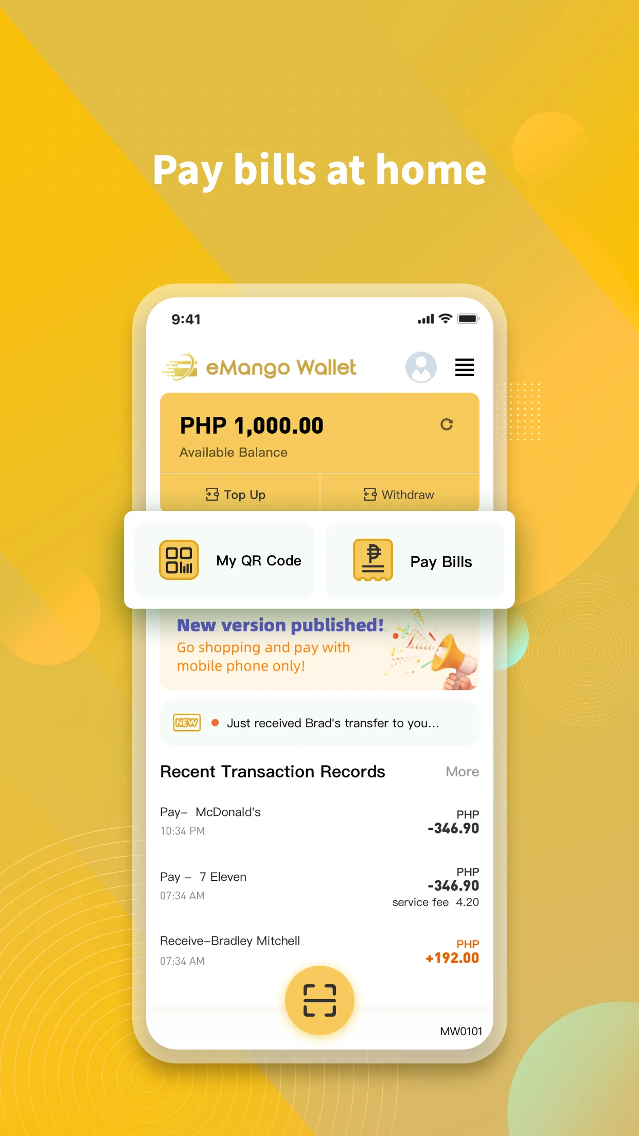 eMango Wallet screenshot